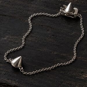 Eddie Borgo Single Cone Spike Bracelet in Silver Tone
